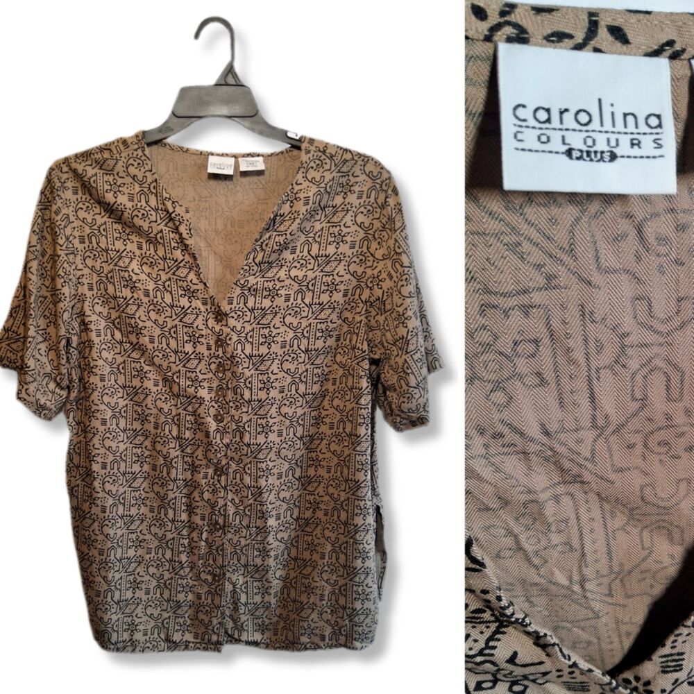 Carolina Colours| Tribal Print Button Down| 16W